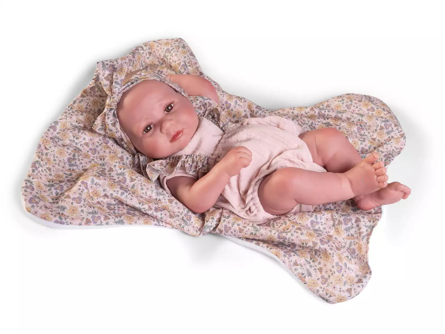 Antonio Juan doll - Sweet Reborn Luca with flower blanket