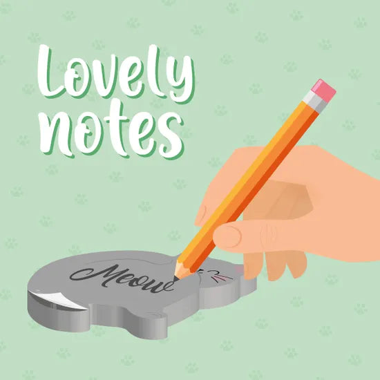 LOVELY NOTES-ADHESIVE NOTEPAD-KITTY