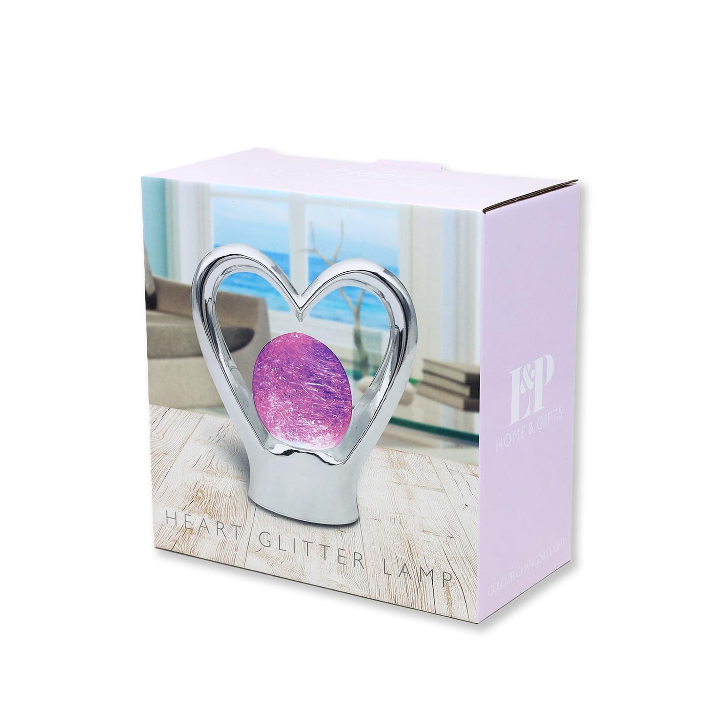 Heart Glitter Lamp