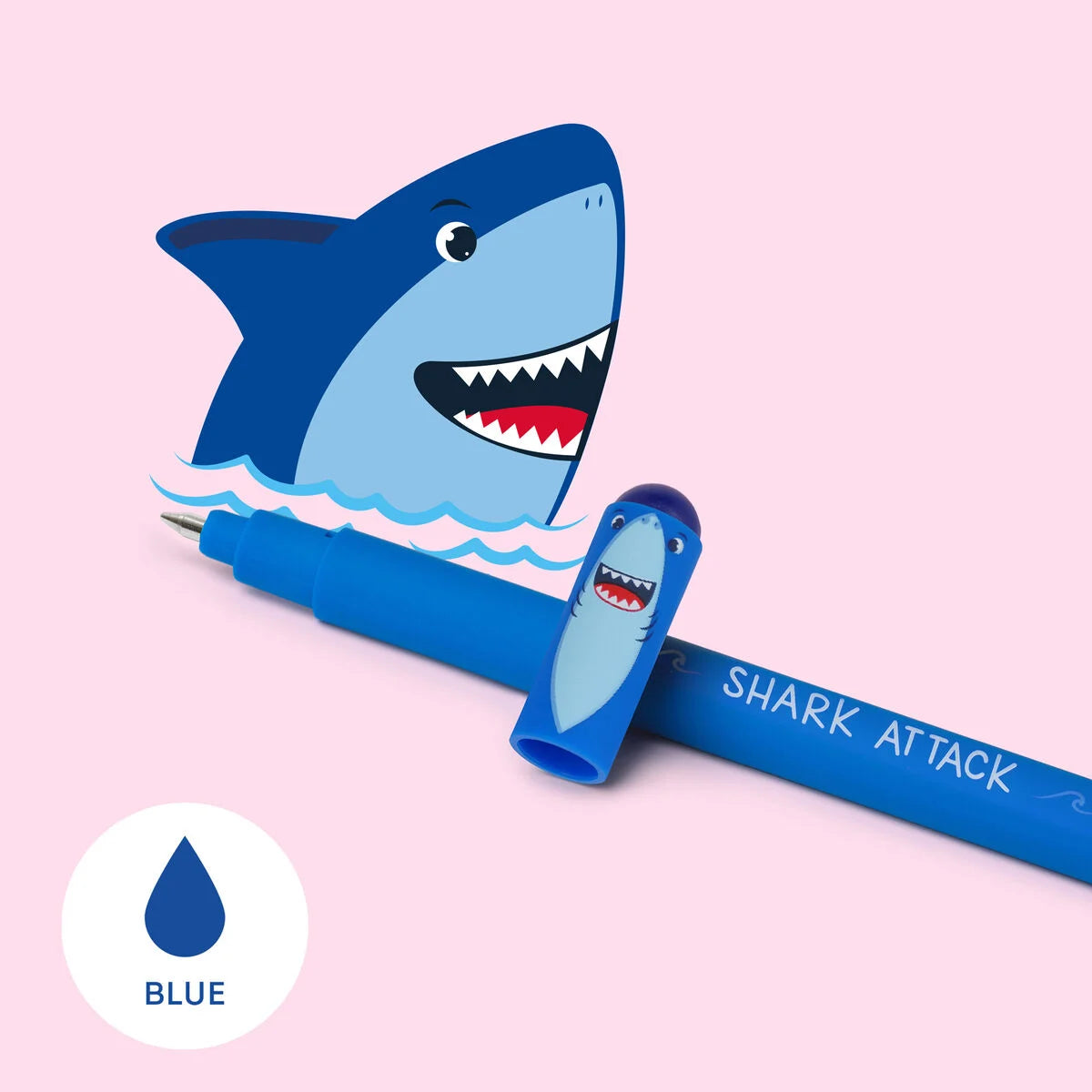 ERASABLE PEN - SHARK - BLUE INK