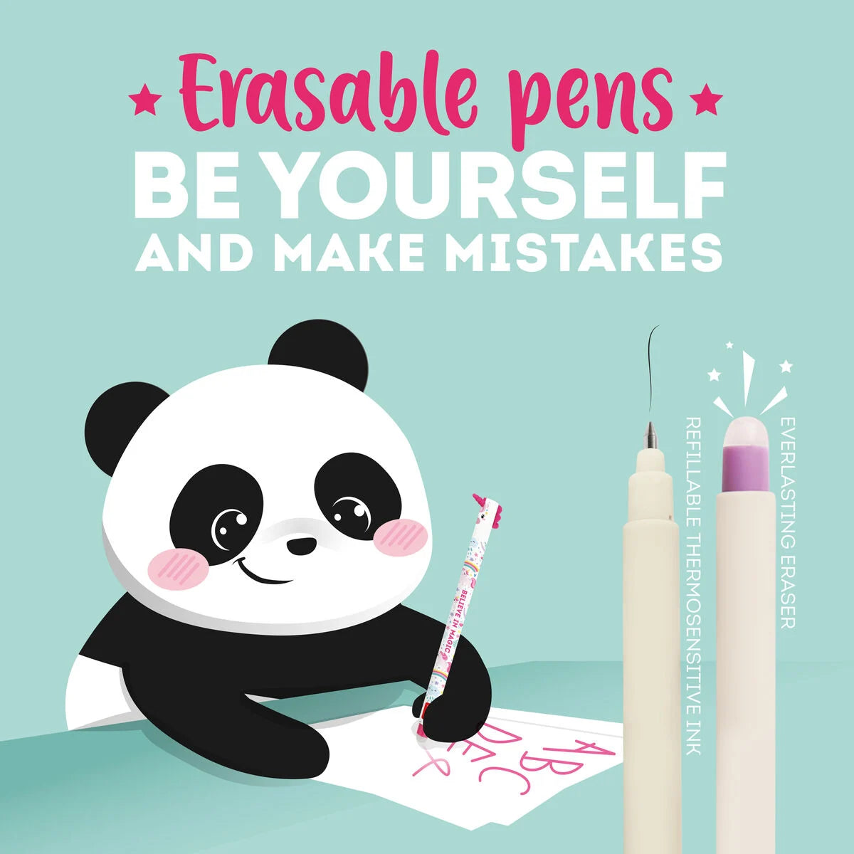 ERASABLE PEN - FLORA - TURQUOISE INK