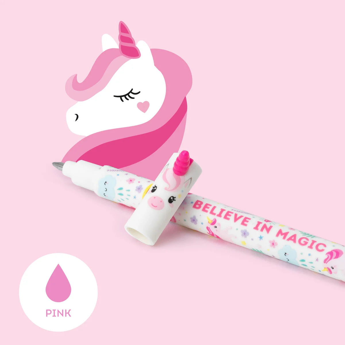 ERASABLE PEN - UNICORN - PINK INK