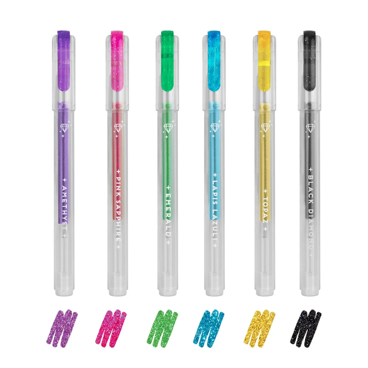 Shine Like Diamond Set Of 6 Glitter Pens