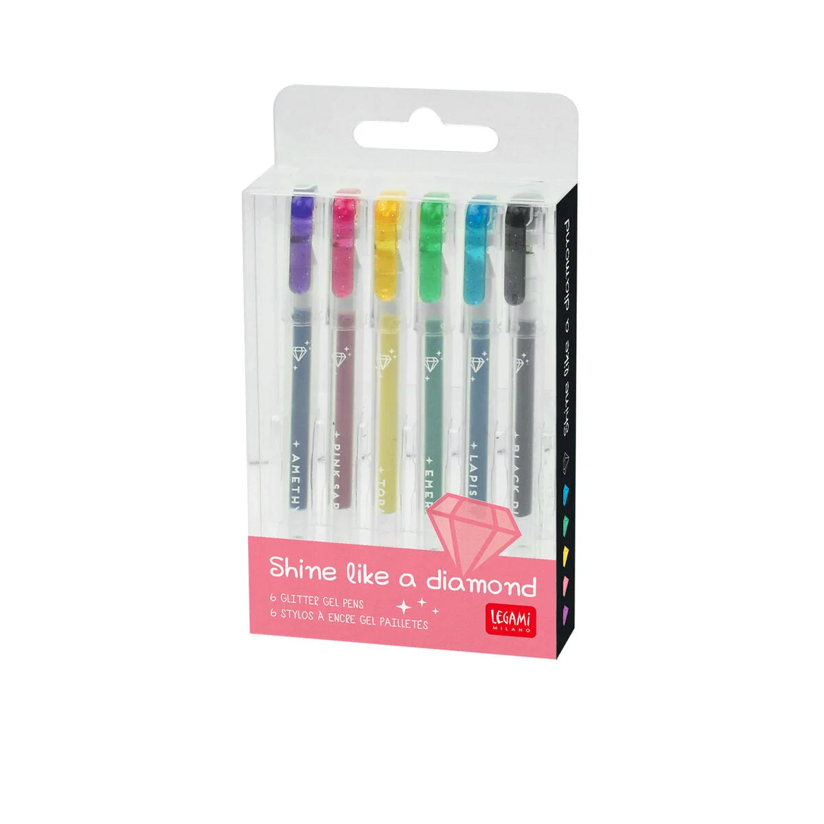 Shine Like Diamond Set Of 6 Glitter Pens