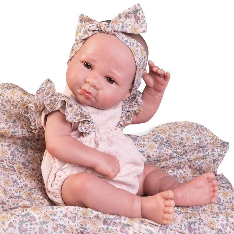 Antonio Juan doll - Sweet Reborn Luca with flower blanket
