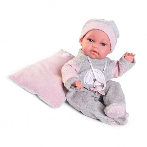 Antonio Juan doll - Newborn Baby Toneta Posturitas bed