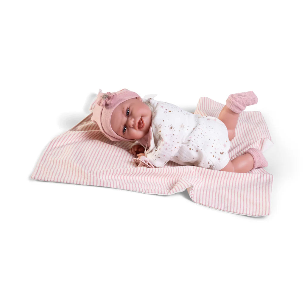 Antonio Juan doll - Newborn Baby Clara Posturitas with blanket