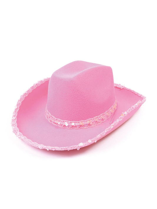 Cowboy Pink Felt Hat/Sequins