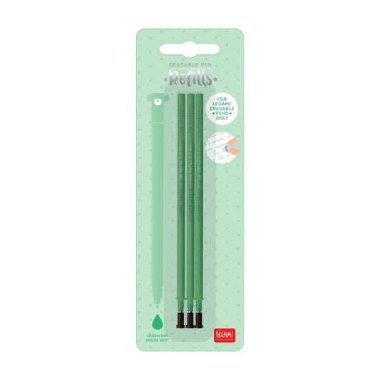 REFILL ERASABLE PEN - GREEN - PACK 3 PCS